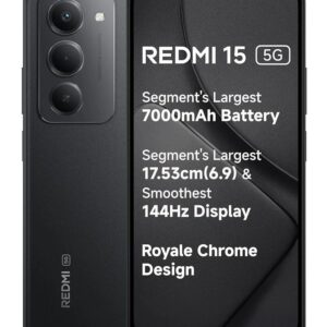 REDMI 15 5G (Midnight Black, 128 GB) (6 GB RAM)