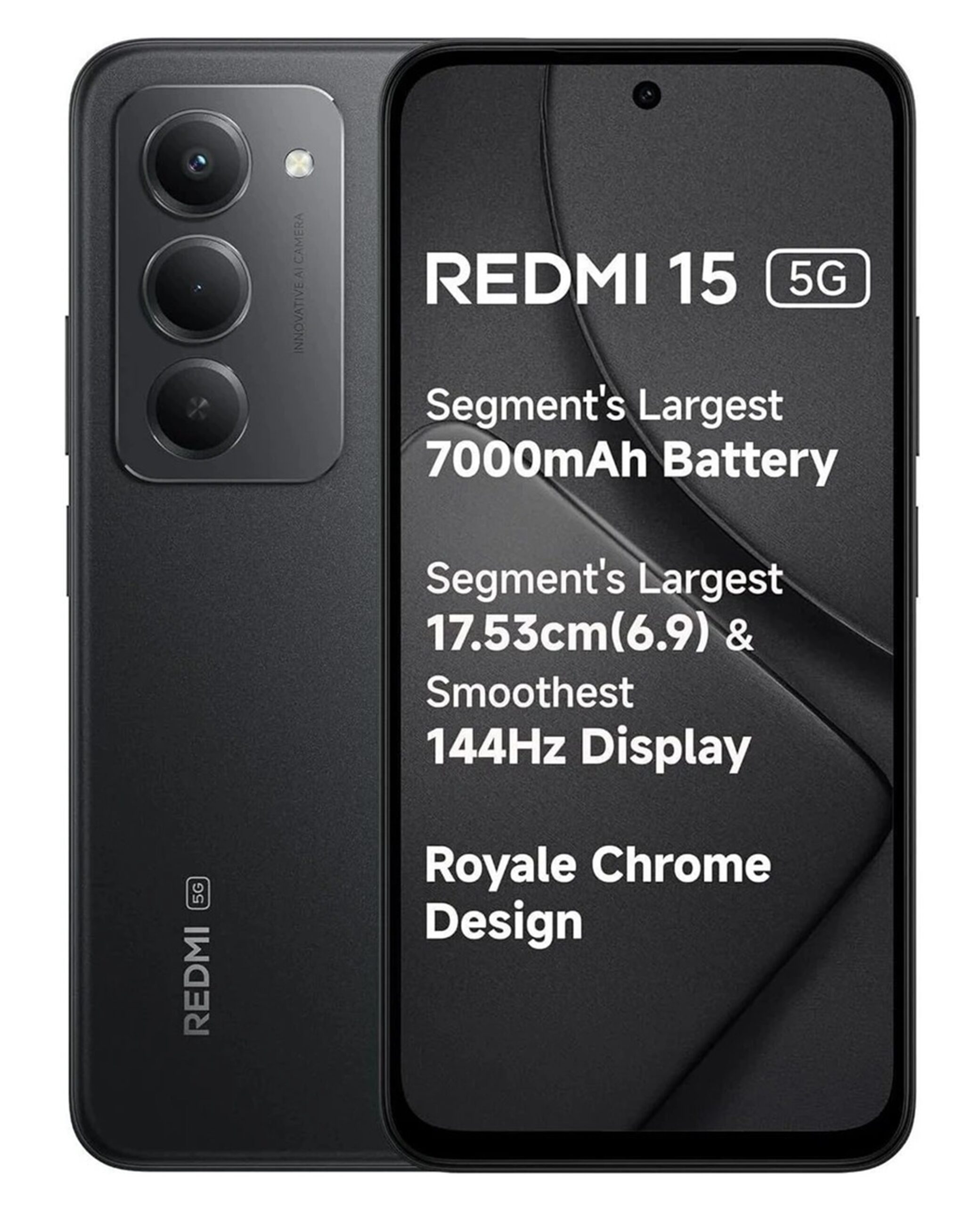REDMI 15 5G (Midnight Black, 128 GB) (6 GB RAM)