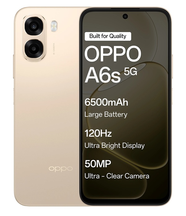 OPPO A6s 5G (Aurora Gold, 128 GB) (6 GB RAM)