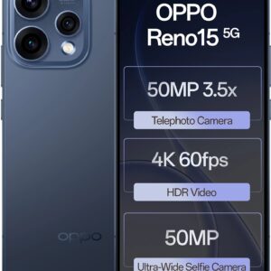 OPPO Reno15 5G (Aurora Blue, 256 GB) (8 GB RAM)