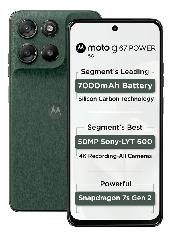 MOTOROLA g67 power 5G (Pantone CILANTRO, 256 GB) (12 GB RAM)