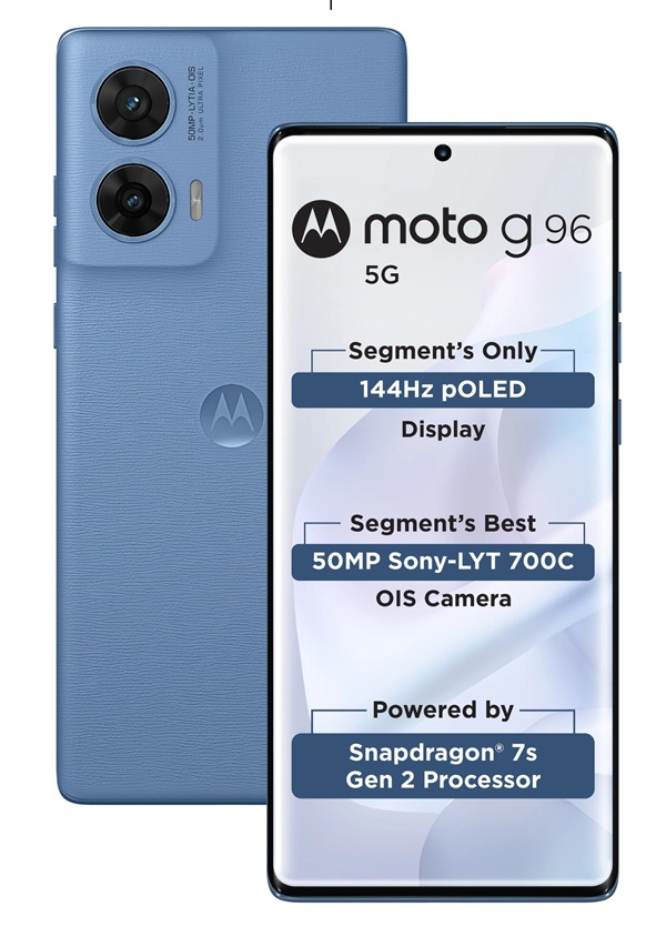 MOTOROLA G96 5G (Pantone Ashleigh Blue, 128 GB) (8 GB RAM)